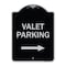Signmission Valet Parking with Right Arrow Heavy-Gauge Aluminum Architectural Sign, 24" x 18", BS-1824-22749 A-DES-BS-1824-22749 - alternate 1